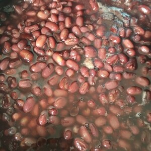 小豆から作るおしるこ（ぜんざい）